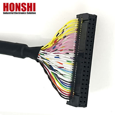 UL20276 Sertifikasi 40P Shielded Ribbon Cable PLC Connection IDC to Box Header Flat Cable