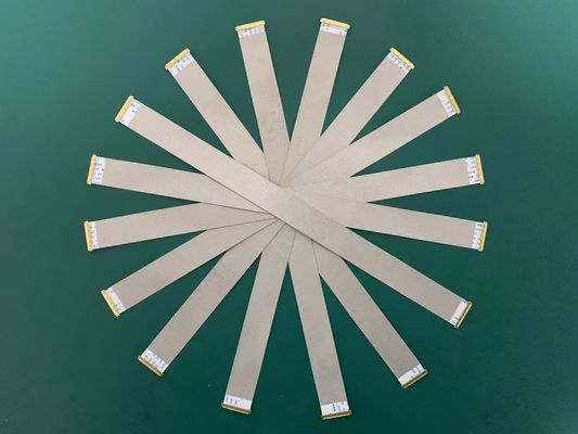 Bahan Isolasi PET 0.5mm Flat FFC Kabel UL20624 80c 60v 20 Pin FPC Ribbon Kabel