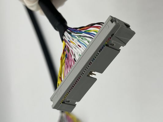 UL20276 Sertifikasi 40P Shielded Ribbon Cable PLC Connection IDC to Box Header Flat Cable