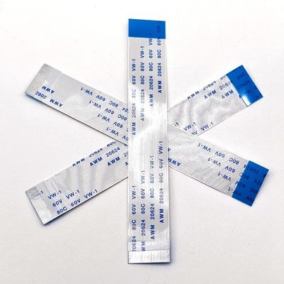 30 Pin Shielded FFC Kabel Awm 20706 1.0mm 0.5mm Pitch Flat Flex Ribbon Kabel