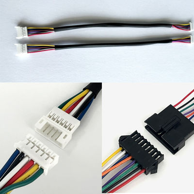 UL1007 Wire Harness Assembly 2 Pin 6 Pin 8 Pin Custom Electrical Cable Assemblies