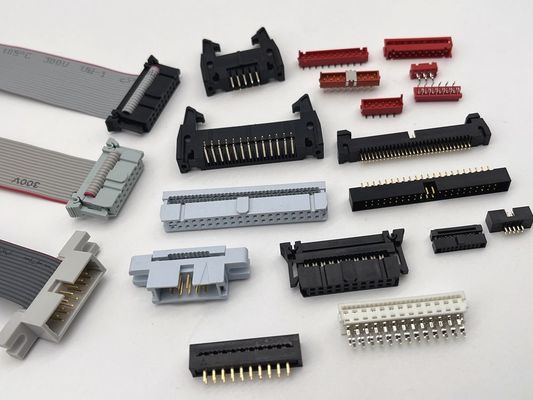 8 Pin 10 Pin Male Flat Cable Assembly IDC Ribbon Cable Red Micro Match Connector