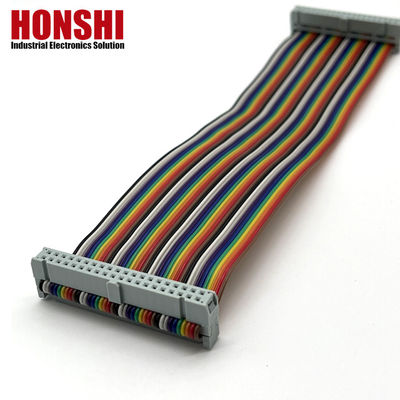 2.54mm IDC Untuk IDC Kabel Lemparan Listrik 40 Pin Kabel Ribbon Multicolor Untuk Mobil