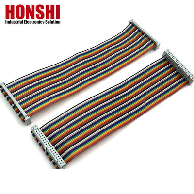 2.54mm IDC Untuk IDC Kabel Lemparan Listrik 40 Pin Kabel Ribbon Multicolor Untuk Mobil
