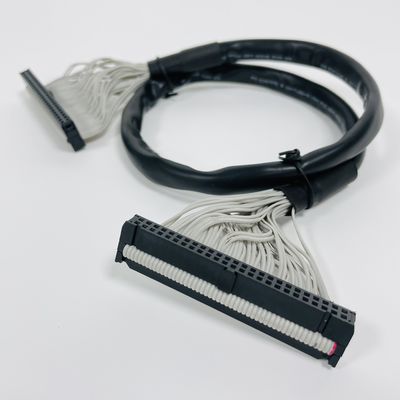 Mobil IDC Flat Ribbon Kabel 2.54mm Pitch Insulation Material PVC Polyester