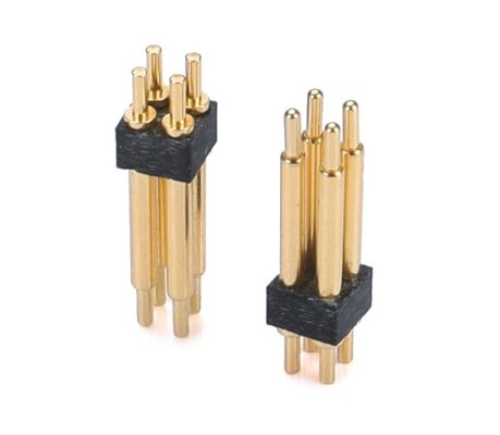 1.27mm H3.8mm Pogo Pin Connector Kuningan C6801 Bahan 12 Pin Connector dengan presisi