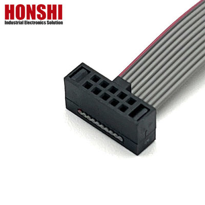 10 Pin Grey Flat Cable Connector Ribbon Pitch 1.27mm IDC Kabel 10u" Plating Emas