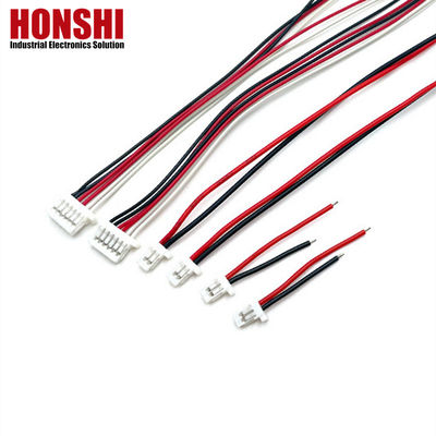 Elektronik Wire Harness Assembly 2 3 4 Pin JST Konektor Dan OEM Kabel Spesifikasi