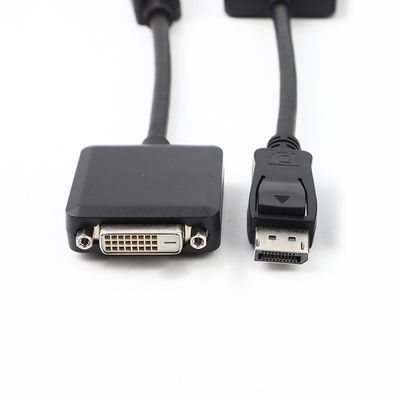 DP Pria ke DVI Wanita Adaptor Kabel 200mm Emas Palted Untuk PC TV Koneksi Elektronik