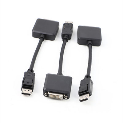 DP Pria ke DVI Wanita Adaptor Kabel 200mm Emas Palted Untuk PC TV Koneksi Elektronik