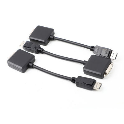 DP Pria ke DVI Wanita Adaptor Kabel 200mm Emas Palted Untuk PC TV Koneksi Elektronik