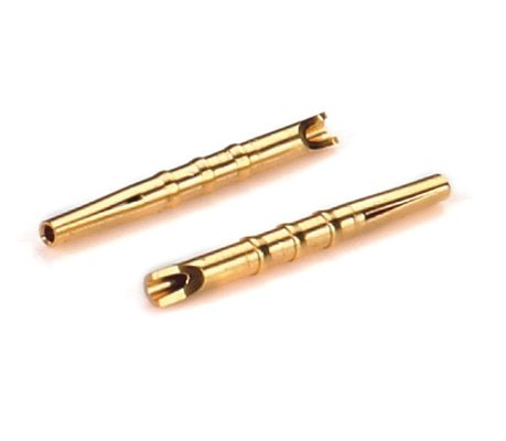 Emas Plating Kuningan CNC Mesin Pin Tinggi Precision Tembaga Pin Connector