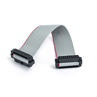 26Pin IDC Flat Ribbon Kabel Assembly dengan Strain Relief dan 2.54mm IDC ke IDC Socket