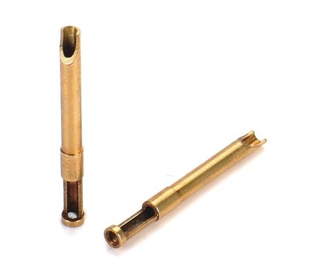 Emas Plating Kuningan CNC Mesin Pin Tinggi Precision Tembaga Pin Connector