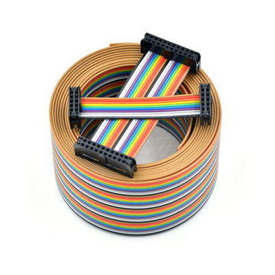 Custom 2.54mm 12 Pin Ribbon Kabel IDC Socket UL2651 28AWG Flat Wire Assembly