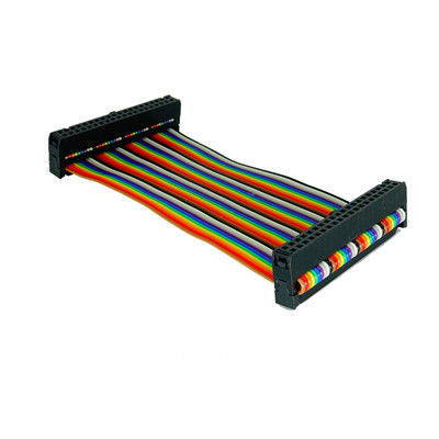 Custom 2.54mm 12 Pin Ribbon Kabel IDC Socket UL2651 28AWG Flat Wire Assembly