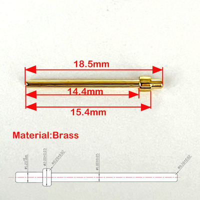 Konektor Mesin Pin 2.0x18.5mm Plating Emas Terminal Pin Kuningan Point Contact Pin