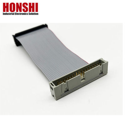 2.54mm IDC Socket To Male Connector 2 row 14Contacts Flat Ribbon Cable Assembly
