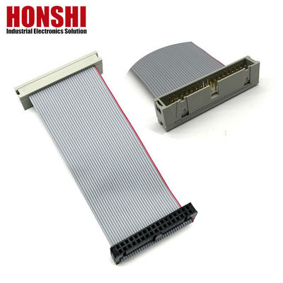 2.54mm IDC Socket To Male Connector 2 row 14Contacts Flat Ribbon Cable Assembly