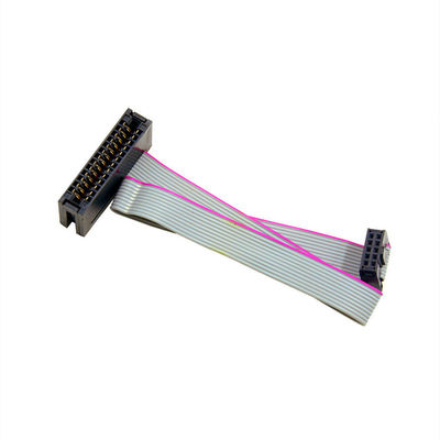 2.54mm IDC Socket To Male Connector 2 row 14Contacts Flat Ribbon Cable Assembly