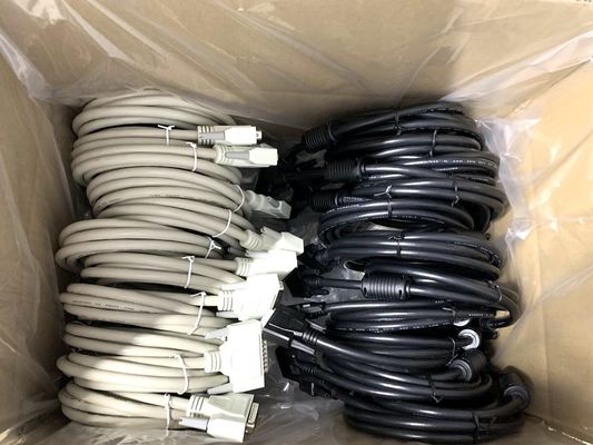 HPDB 100 Pin MDR Connector SCSI Kabel Majelis Kawat Hitam Dengan Material Kontak Kuningan