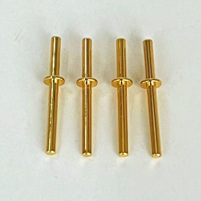 Emas Plating Kuningan Mesin Pins 1.6x20mm Untuk CNC Vertical Machining Center