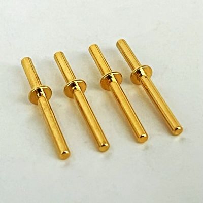 Emas Plating Kuningan Mesin Pins 1.6x20mm Untuk CNC Vertical Machining Center