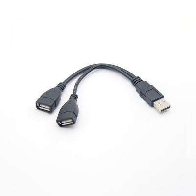 USB 2.0 Splitter A Male To Female Micro B USB C Kabel Dilapis Emas Untuk Ponsel