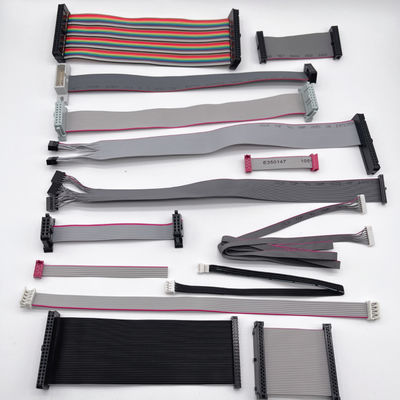 DIP Plug Grey Flat Cable Assembly 16 Pin Ribbon Cable UL2651 28awg 2.54mm Pitch