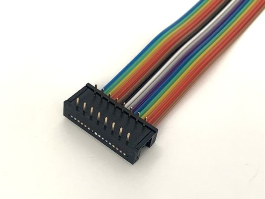 DIP Plug Grey Flat Cable Assembly 16 Pin Ribbon Cable UL2651 28awg 2.54mm Pitch