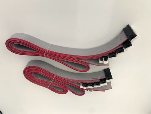 DIP Plug Grey Flat Cable Assembly 16 Pin Ribbon Cable UL2651 28awg 2.54mm Pitch