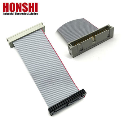34 Pin Flat Cable UL2651 28awg Kabel pita 2,54mm IDC Socket To Box Header