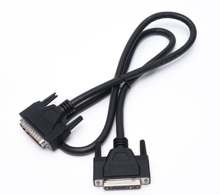 Custom D Sub Cable 13W3 Power Connector Shielded DB9 DB15 Kabel Pria ke Wanita