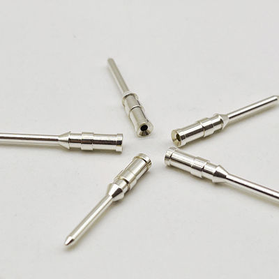 CNC Lathe Mesin Pin Bulat Tembaga Contact Pin Dengan Plating Emas Daya Listrik
