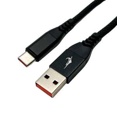 1m Black USB Molded Cable Assembly UL2725 28Awg Untuk Sync Data Cepat Dan Pengisian