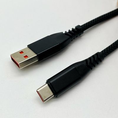 1m Black USB Molded Cable Assembly UL2725 28Awg Untuk Sync Data Cepat Dan Pengisian