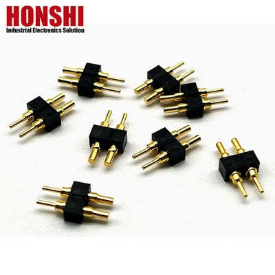 Wanita Pogo Pin Konektor 6P Plated Emas H2.5 Dip Jenis Kuningan Kontak Untuk PCB High Current