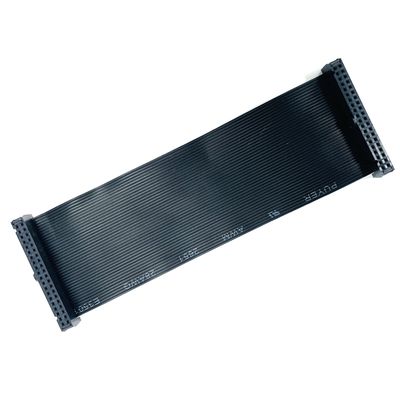 Custom 2.54mm Black Flat Cable 6 Pin - 64 Pin IDC Flat Ribbon Kabel perakitan