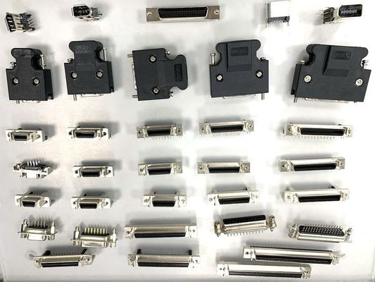 SCSI Connector 14 20 26 36 50pin Solder Male SCSI Connector dengan Sekrup