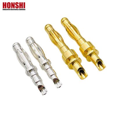 Plug Pisang Precision Mesin Multilam Pin Kontak 4mm Solder Cup Terminasi