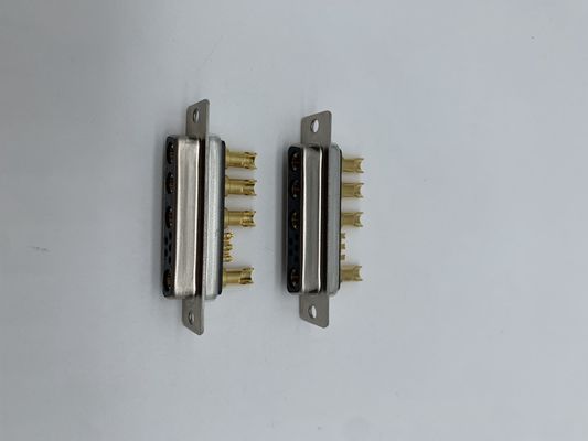 Mobil D SUB Power Connector 9W4 Wanita Solder Kuningan C3604 Untuk Kabel