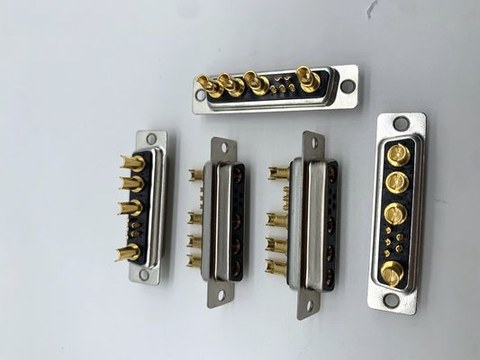 Mobil D SUB Power Connector 9W4 Wanita Solder Kuningan C3604 Untuk Kabel