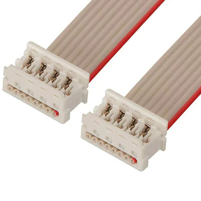 6 hingga 24 Pin Ribbon Cable 2.54mm UL2651 White IDC Ribbon Cable Connectors