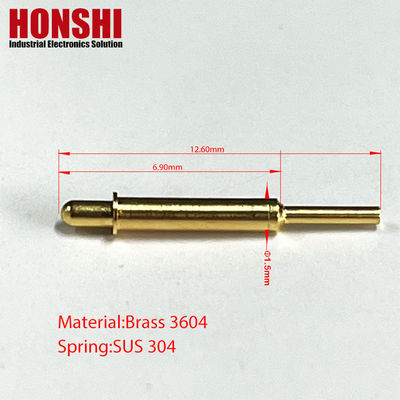 Spring Force Pogo Pin Connector dengan ketinggian kerja 4,9mm Dip Type Pogo Pin