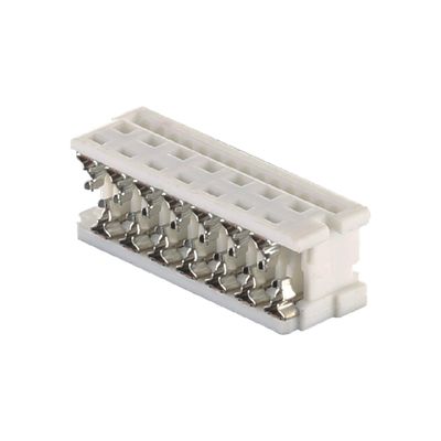 6 hingga 24 Pin Ribbon Cable 2.54mm UL2651 White IDC Ribbon Cable Connectors
