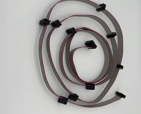 6 hingga 24 Pin Ribbon Cable 2.54mm UL2651 White IDC Ribbon Cable Connectors