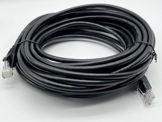 0.5m - 20m Hitam RJ45 Ethernet Kabel Bulat Cat7 Patch Kabel Disesuaikan