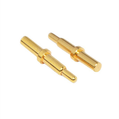 10.65mm Kuningan Spring Loaded Pin SMT Tipe Plated Pogo Pin Untuk Koneksi Suhu