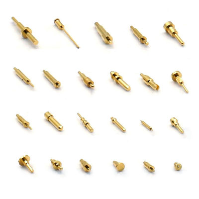 10.65mm Kuningan Spring Loaded Pin SMT Tipe Plated Pogo Pin Untuk Koneksi Suhu