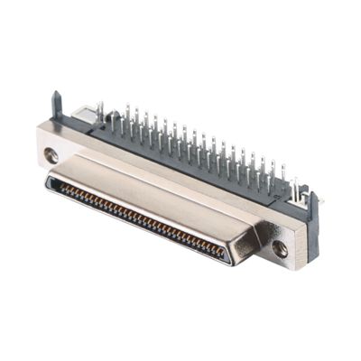Zinc Alloy Shell Material 68 Pin SCSI Connector Solder Jenis VHDCI HPCN Pria